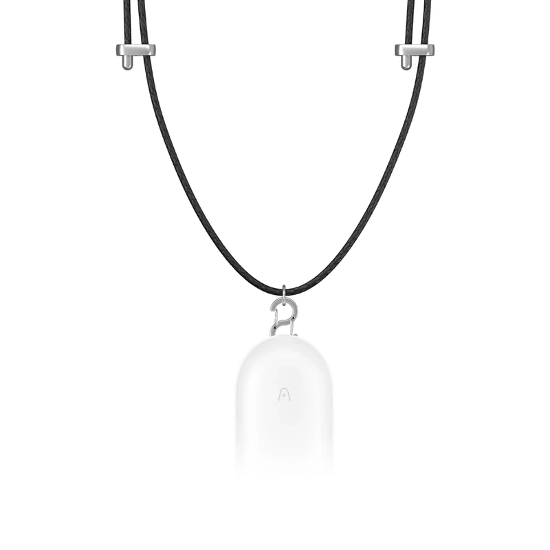 Plaud NotePin Neck Strap Lanyard, Premium Synthetic Leather, Adjustable Length 8–15 inches, Secure Alloy Hook, Accessory for NotePin AI Voice Recorder, Black