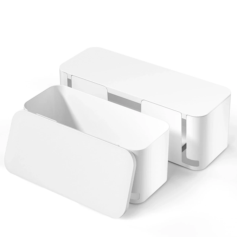 YECAYE 2-Pack Cable Management Box - Child-Proof Floor Cord Cover