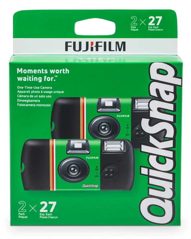 Fujifilm QuickSnap Flash 400 One-Time-Use Camera - 2 Pack, 54 Shots
