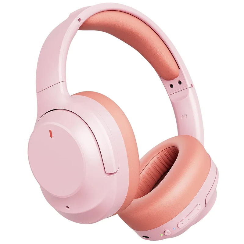 Vonaural Active Noise Cancelling Bluetooth 5.4 Headphones - Pink