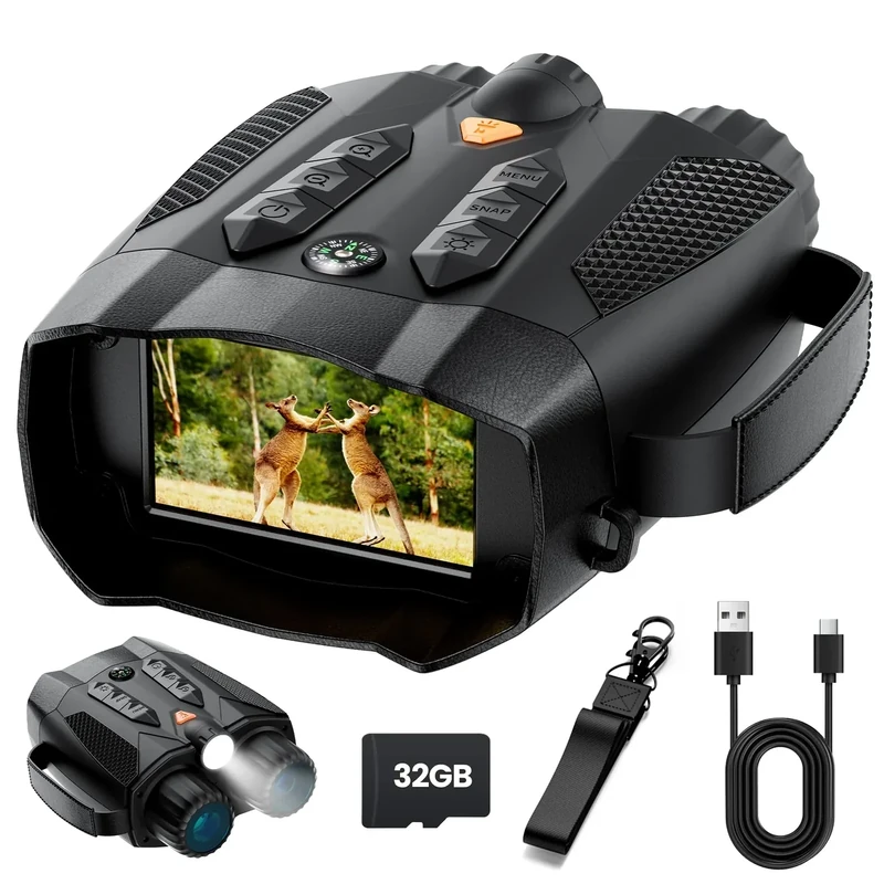 Night Vision Goggles for Adults 4k: Tactical Binoculars with Camera - Infrared Goggles for Hunter - Digital Electronics Gift - Hunting Gifts for Men/Dad/Husband - Cool Tech Gadgets for Camping/Boating