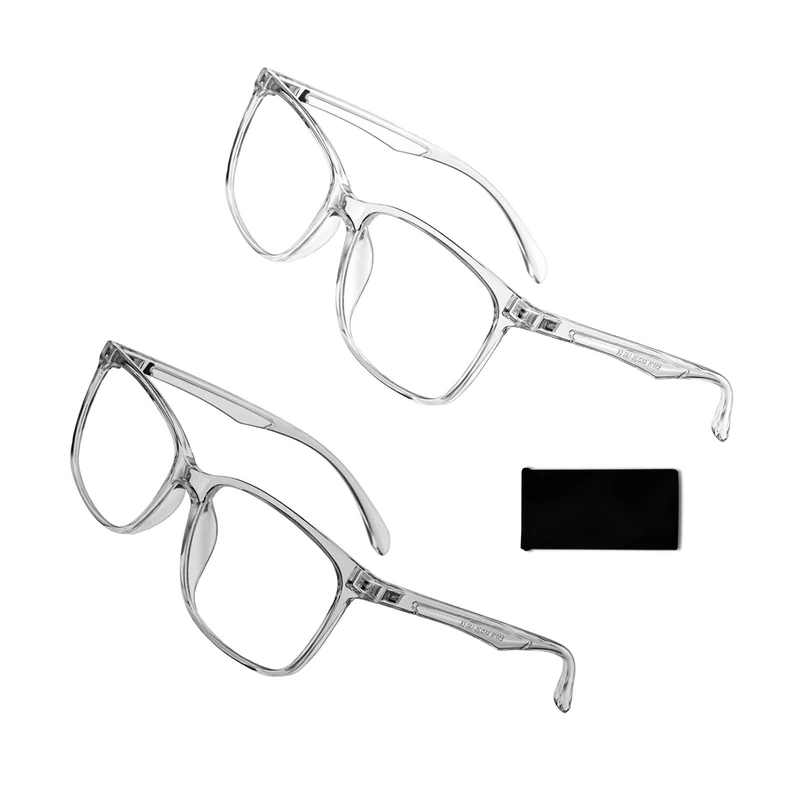 logclub Blue Light Glasses For Men & Women - Anti Glare Computer Blue Light Blocking Glasses with UV Protection for Gaming（25ClearGray）