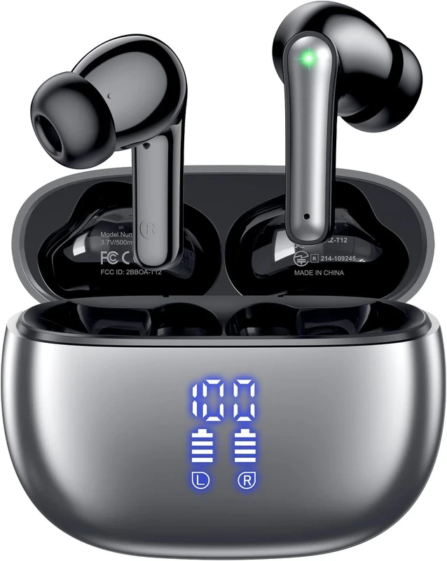 HUIFU Earbuds - 40H Playtime, IPX7 Waterproof, Bluetooth 5.3-Stargrey