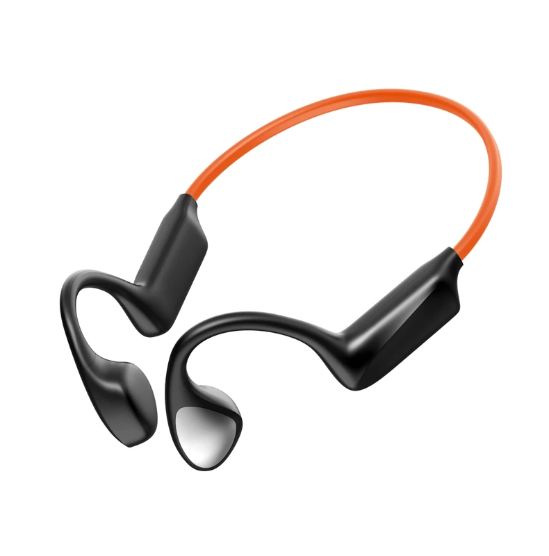 Aamft Bone Conduction Headphones Bluetooth 5.4 Open Ear Headphones, Sports Headphones Waterproof with Mic for Workout, Running, Hiking, Driving Orange