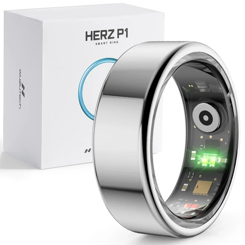 WuzuTech Herz P1 Smart Ring - 20+ Health Metrics, 6-Day Battery