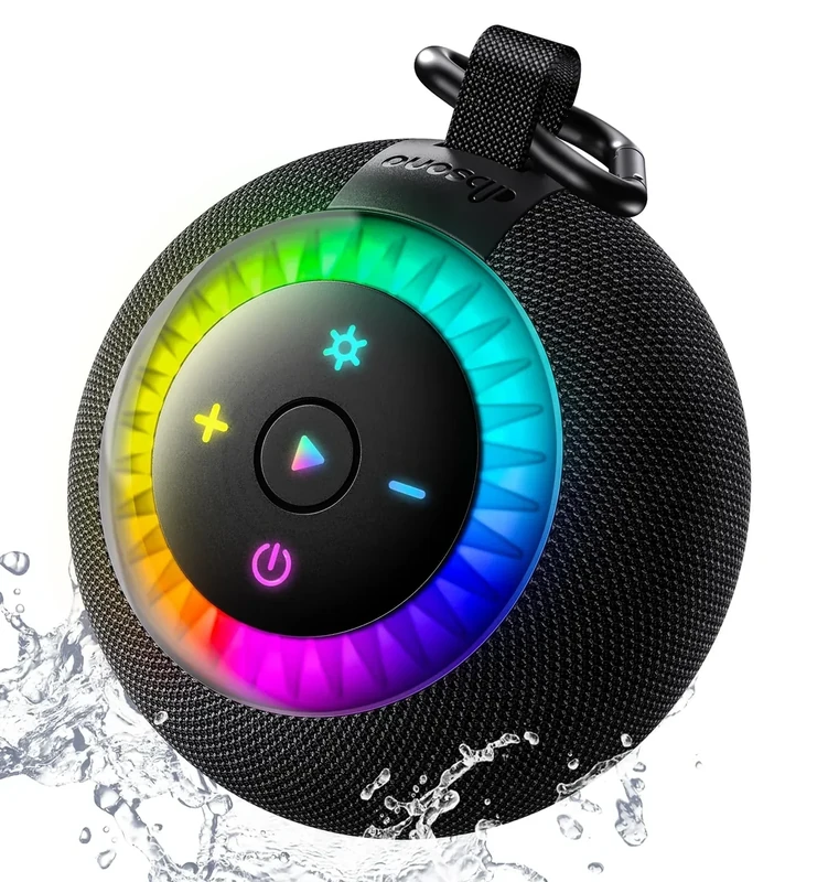 dbsono Waterproof Bluetooth Shower Speaker - 360 Sound, RGB, IPX7, TWS