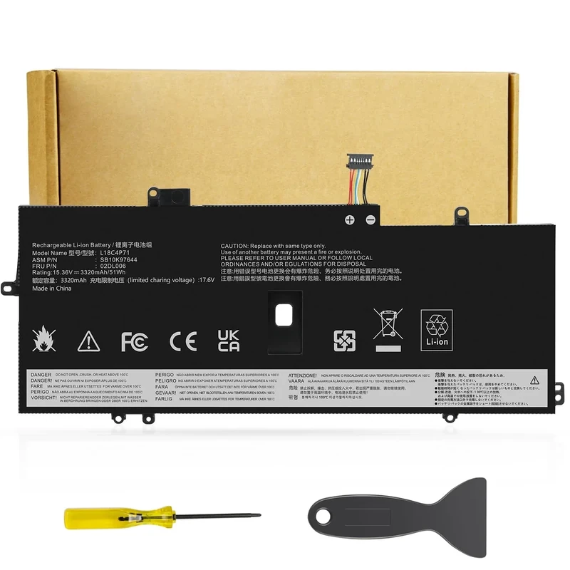 L18C4P71 L18M4P72 Battery Replacement for Lenovo Thinkpad X1 Carbon 7th Gen, X1 Carbon 8th Gen,ThinkPad X1 Yoga 4th/5th Gen Series 02DL004 02DL005 02DL006 L18L4P71 SB10K97644 SB10K97642 SB10K97643