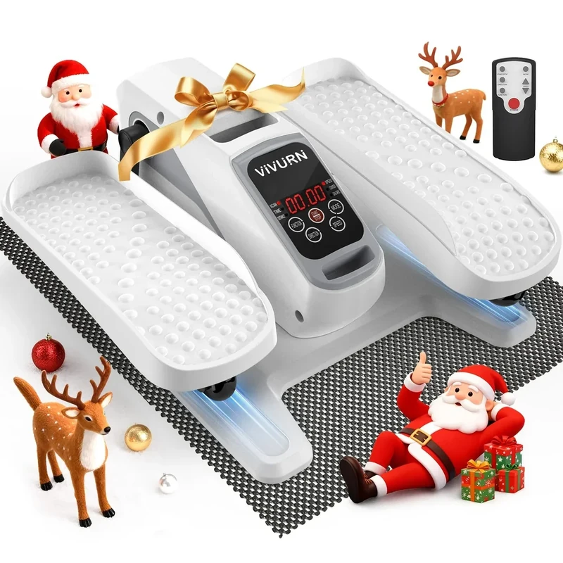 VIVURN-018 Under Desk Elliptical 12 Speed 5 Modes Mini Motorized Leg Exerciser While Sitting for Seniors As Seen on TV with Non-Slip Mat Quiet & Portable Electric Pedal Exerciser for Home and Office