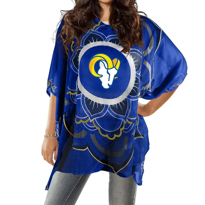Littlearth Los Angeles Rams NFL Sheer Caftan with Flower Design