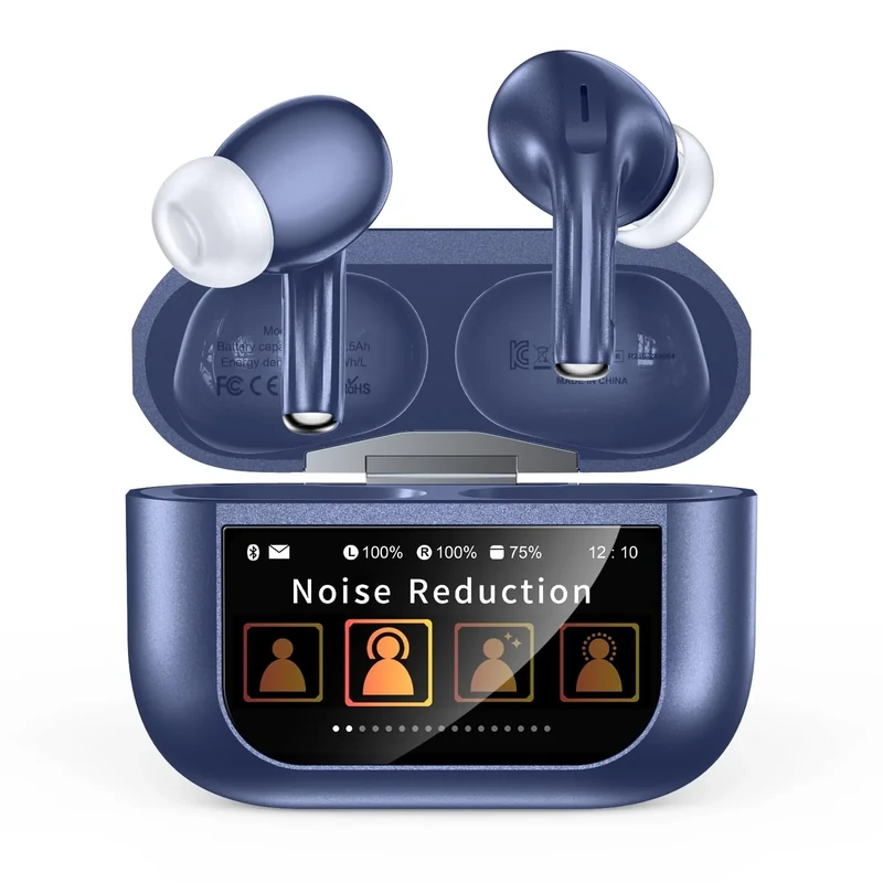 Szwdo Bluetooth 5.4 ANC Earbuds - 48h Playtime, Navy Blue