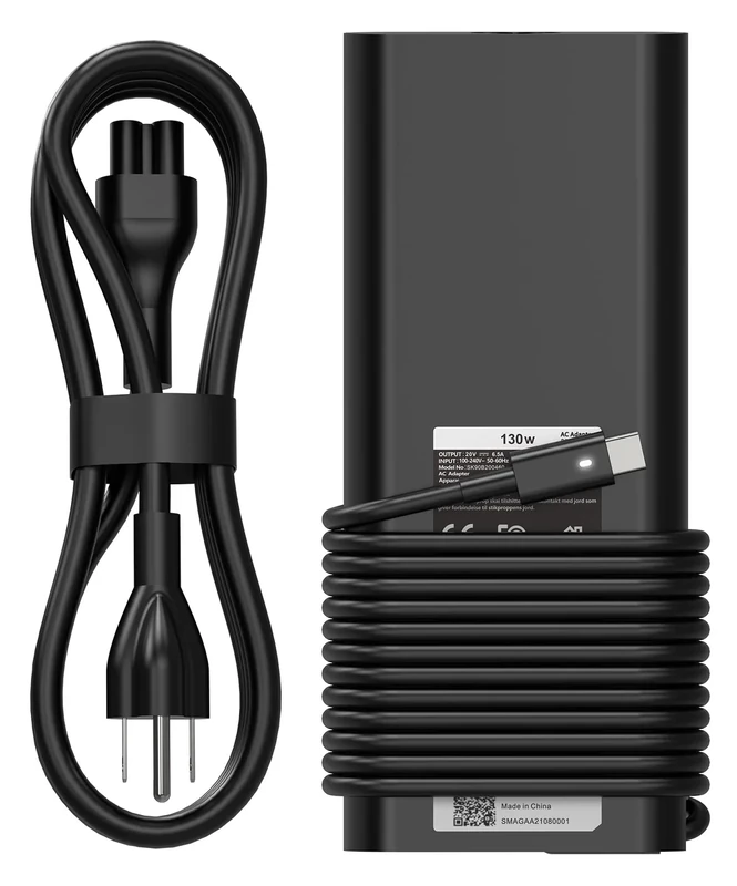 AYKLCZUU 130W USB C Type C Laptop Charger AC Adapter for Dell XPS 15 17 2in1 9575 9500 9700 Precision 5530 2in1 5550 5750 3560 Latitude 5520 5540 5420 3520 DA130PM170 HA130PM170 0K00F5 Power Cord