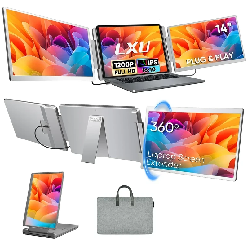 LXU 14" Triple Extender - 1200P 16:10 IPS Monitor USB-C/HDMI