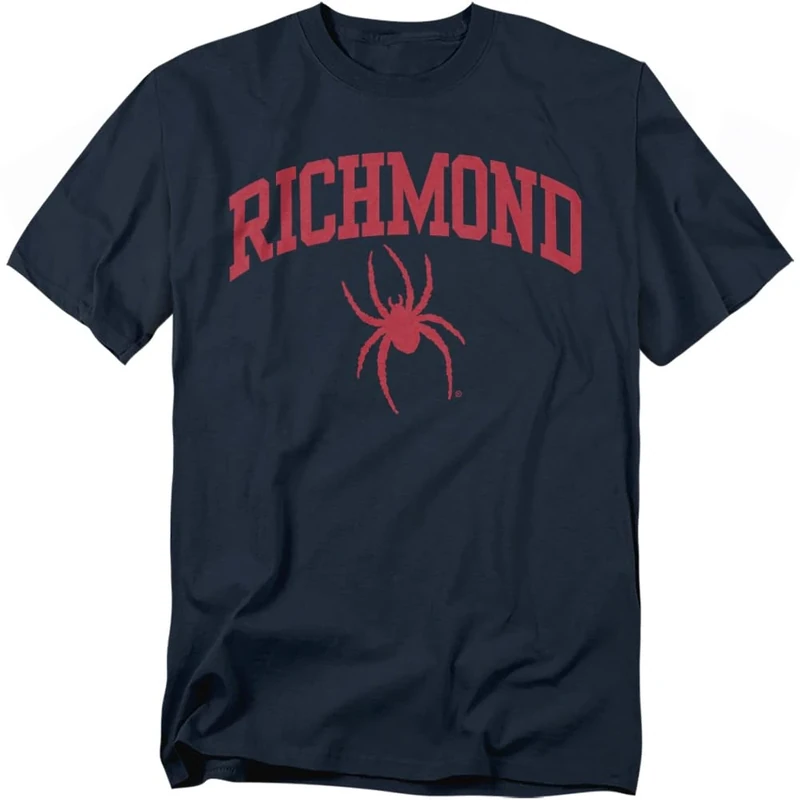 LOGOVISION University of Richmond Arch Logo Unisex Adult T Shirt, Navy, 4X-Large