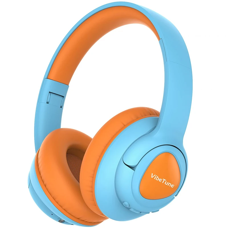 VibeTune Kids Bluetooth Headphones - 60H Playtime, 85dB Limit Foldable