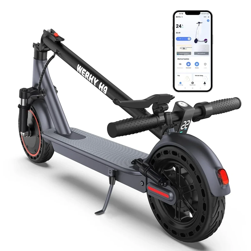 WERHY 8.5''/10'' Electric Scooter, 350W/500W Motor, Top Speed 19/22 mph, Max 28/23/16Miles Ranges, Foldable E Scooter for Adults