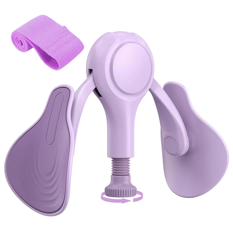 Pelvic Floor Exercise Device Kegel Exerciser Muscle Trainer 15-70lbs Adjustable for Women/Men, Inner Thigh Exerciser Hip Abductor Machine with Resistance Band, Leg Workout Equipment Portable Home Gym