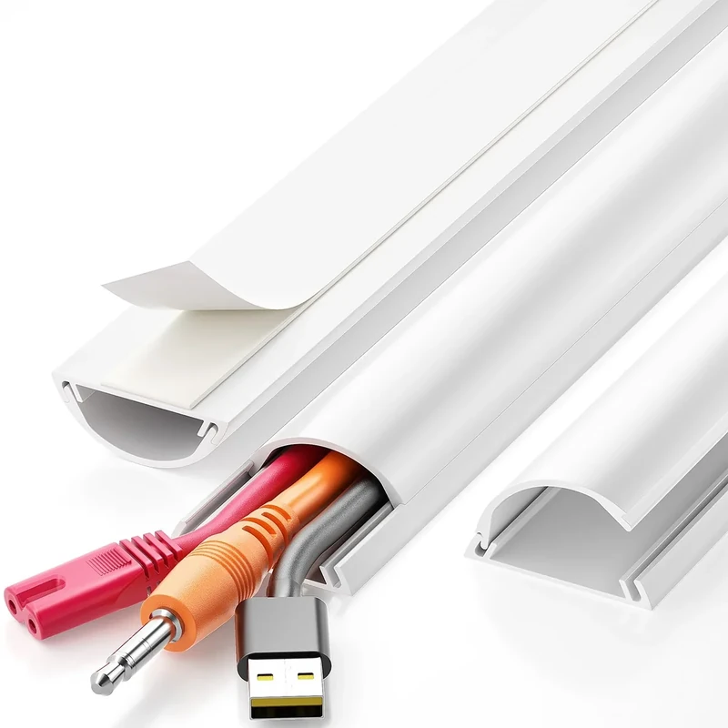 Delamu 42.5'' TV Cord Hider Kit - Wall Cable Cover for 2-3 Wires