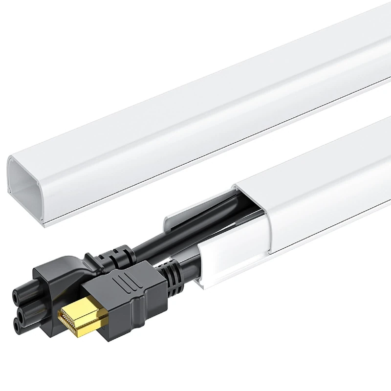 Yecaye 142in Wall Cord Hider - Fits 2-3 Cords, White