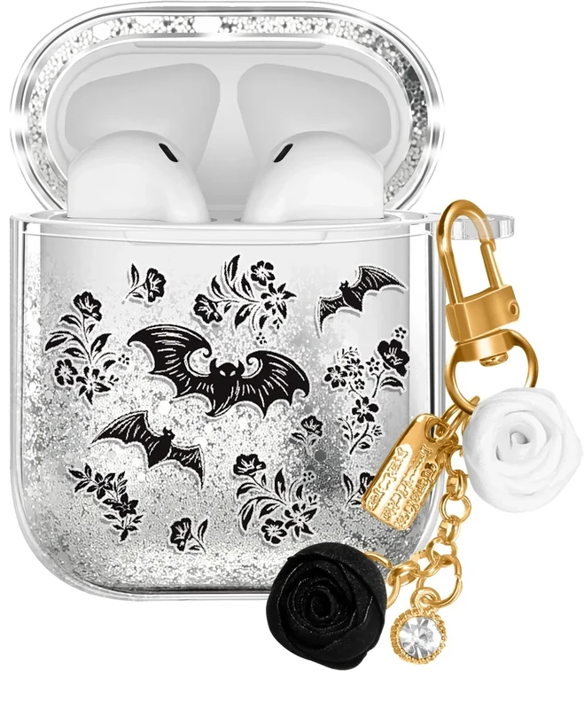 Coralogo for Airpods 2nd/1st Generation Case - Quicksand Liquid Kawaii Cute Mujer Girl Women Sparkling Sparkle Glitter Bling Sparkly Adorable Stylish Pretty Estuche Keychain Girly for Airpod 2/1 Case