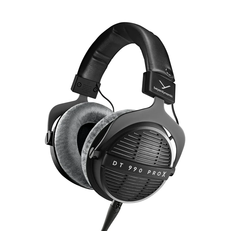 beyerdynamic DT 990 Pro X 48 ohm Wired Over-Ear, Open Back Professional Recording Studio Monitor Headphones for Mixing, Editing, Critical Listening, DJ Stereo Headsets, Made in Germany, Black w/Gray