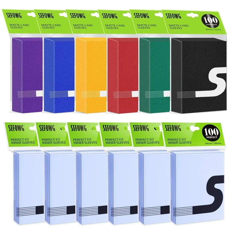 600 PCS Card Sleeves for MTG, TCG, 6 Colors Matte Card Sleeves Magic, Magic Card Sleeve, Card Protectors for MTG, TCG, Baseball, Trading, Game Cards