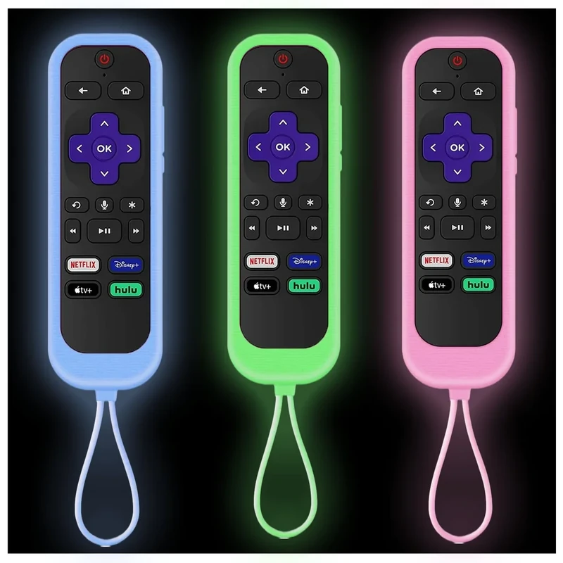 Gavyqier 3Pack Remote Controls Cover fits for Westinghouse Roku TV | Onn Roku | Silicone Protective Controller Sleeve Universal for TCL Hisense Roku