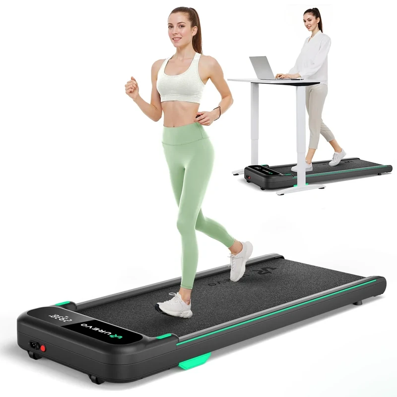 UREVO 2025 Upgrade Smart Walking Pad with MIIT Modes, Walking Pad Treadmill with APP, Treadmills for Home 2.5 HP Motorized, Plug and Play Jog Machine with HiveTech Cushioning, Remoter and LED Display