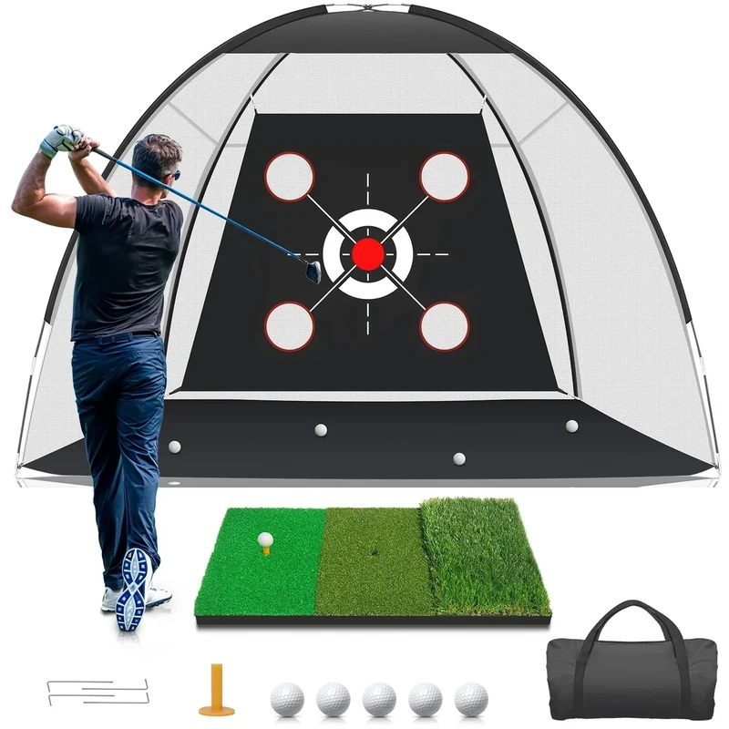 KLAODOT Golf Net with Practice Mat