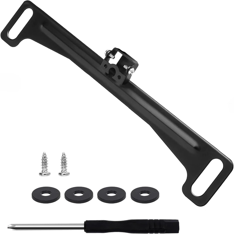 Universal Rear View Camera License Plate Bracket, Upgraded Anti-Rust Paint Full Stainless Steel Backup Camera License Plate Mount , No-Drill & Adjustable for Easy Installation