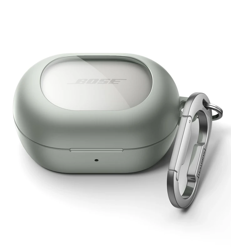 SURITCH Magnetic Cases for Bose New QuietComfort Earbuds (2024) Case Cover, Rugged Shockproof Protective Cover for Bose QuietComfort Earbuds with Magnetic Lok & Carabiner & Cleaning Kit, Green