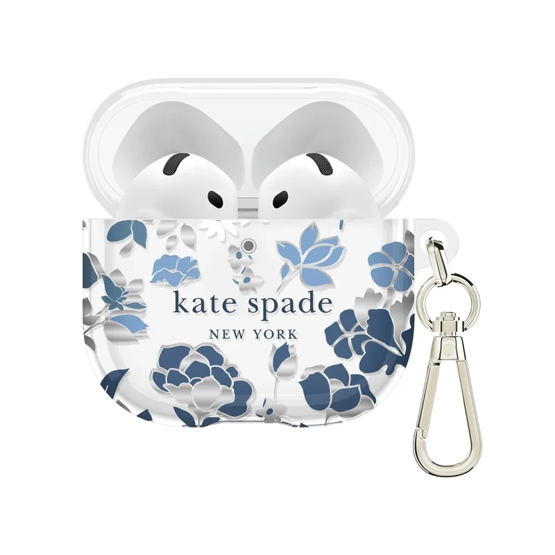 kate spade AirPods 4 Case - Flowerbed Blue Wireless Charging