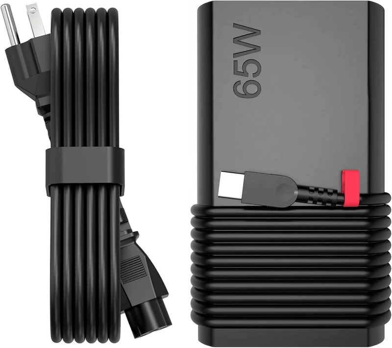 JPEOAYBI Slim 65W USB C Laptop Charger Compatible with Lenovo Thinkpad Yoga Chromebook Computer Type C Fast Charging Power Cord AC Adapter