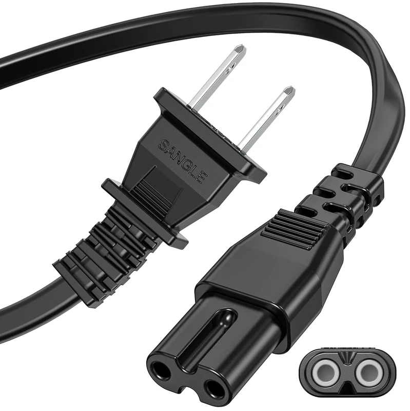 Power Cord Compatible with JBL, 6FT 2 Prong Power Cable Compatible with JBL Partybox 1000 720 710 310 300 200 110 100 On-The-Go Speaker, ONN Party Speaker