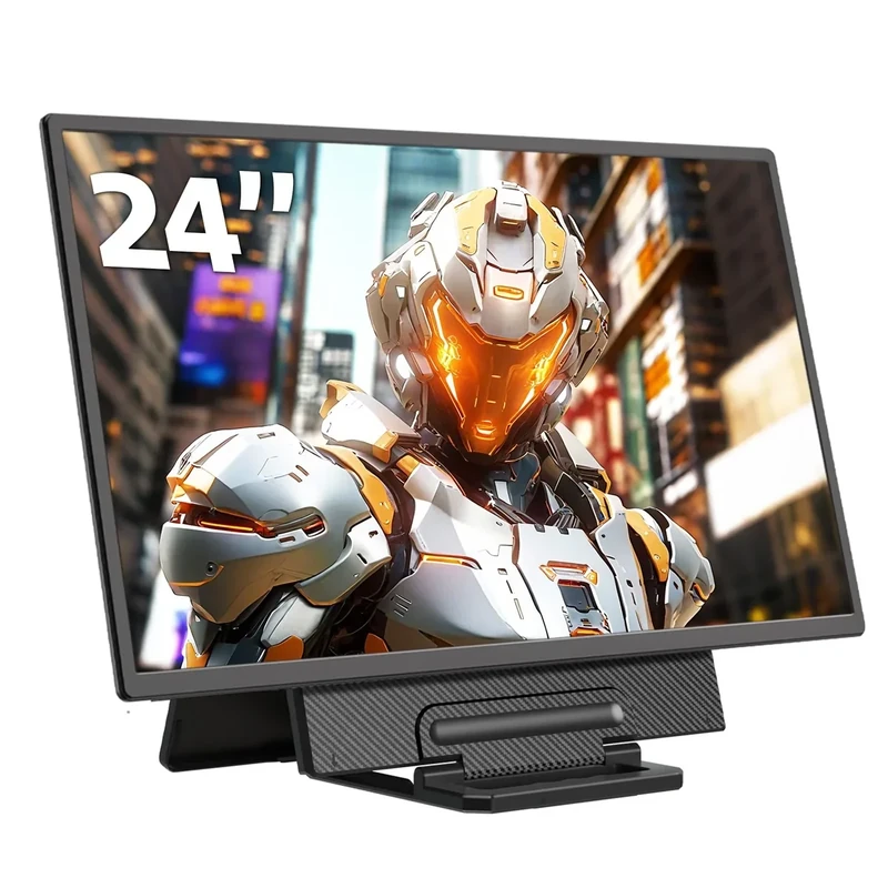 DZVW 23.8" 2.5K 180Hz Portable Monitor - QHD Laptop Screen Extender 112% sRGB Wide Color HDR HDMI USB C Travel External Display with Stand Gaming Monitor for Computer PC Phone Game Console
