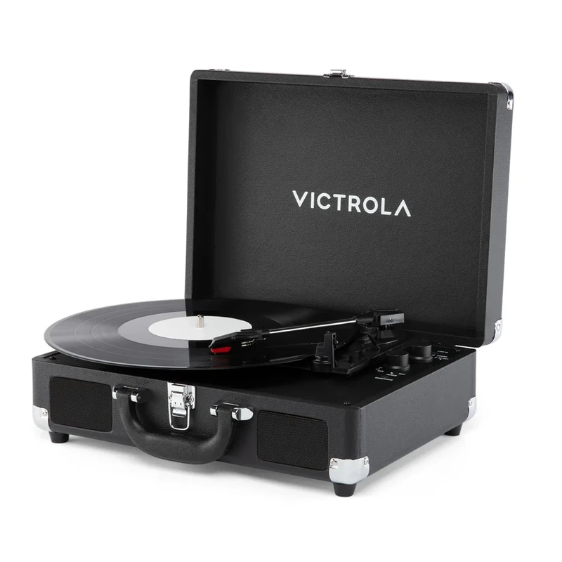 Victrola Journey II Bluetooth Suitcase Turntable 3-Speed Bass Speakers