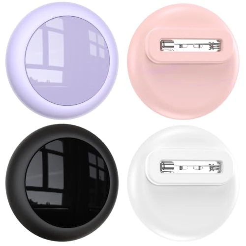 HATALKIN Kids AirTag Holder 4 Pack - Waterproof Silicone Brooch Pins
