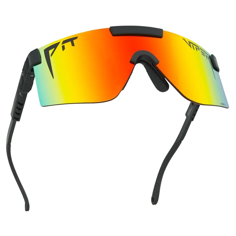 Pit Viper Sunglasses I The Original 2.0 I Regular Fit I HDPV Polarized Lens, Indestructible Frame I Turbo Adjustable for Perfect Fit I Micro Fiber Bag & Retainer Straps I Rainbow Lens, Black Frame