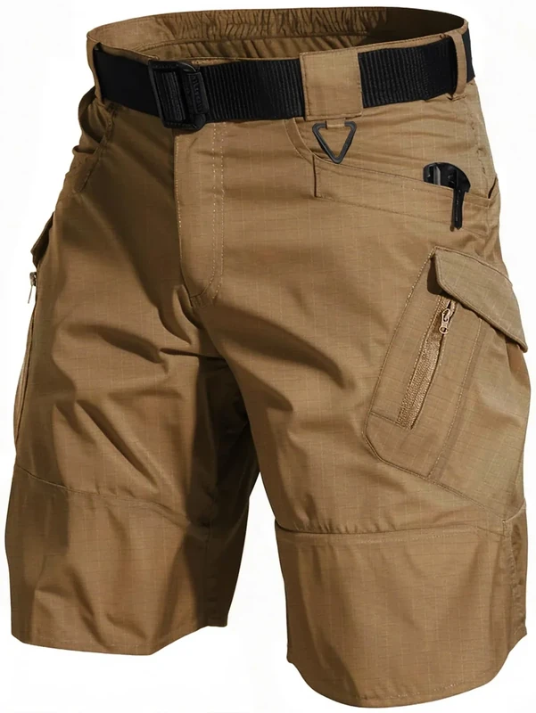 AUTIWITUA Men's Hiking Shorts Waterproof Tactical Cargo Short Pants Quick Dry Work Shorts with Multi Pockets(No Belt)
