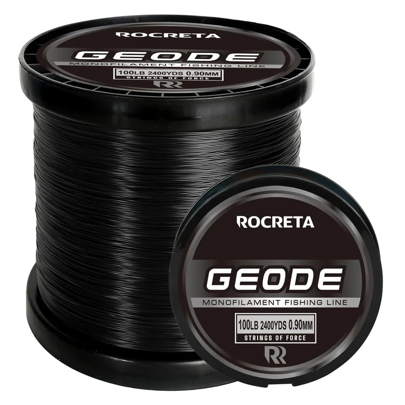 ROCRETA Geode Monofilament Fishing Line - Premium Resistant Nylon Mono Fishing Line 3-100lb - Superior Freshwater & Saltwater Mono Leader Materials 500/1200/2400yds