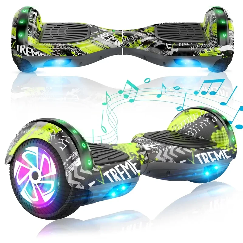 CBD Scooter with Corlorful LED Lights,6.5" Wheels, Dual 300W Motor Scooter for Kids Girls Boys Adults, All Ages