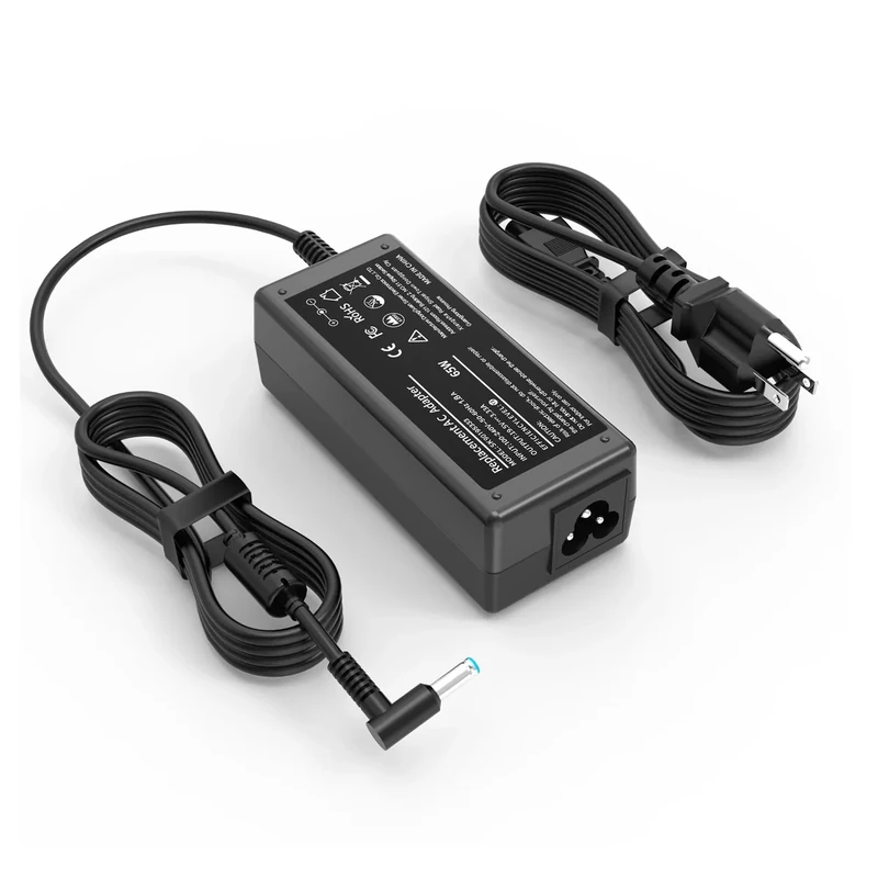 IKFJQCOA Replacement for HP 65W 45W Laptop Charger for HP Pavilion/Envy/Eliterbook, Computer Smart Blue Tip 4.5x3.0mm AC Power Adapter