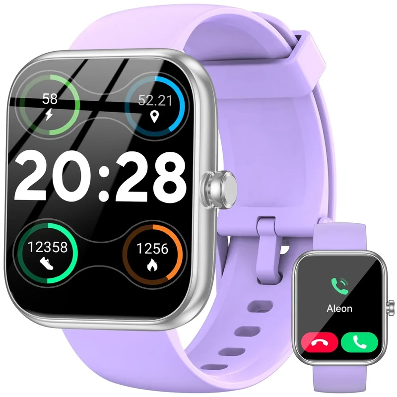 Smart Watch(Answer/Make Calls), 1.83" Smartwatch for Men Women Alexa Built-in, Fitness Tracker with IP68 Waterproof, 100+ Sport Mode Activity Tracker, Heart Rate Sleep Monitor, iOS Android Compatible