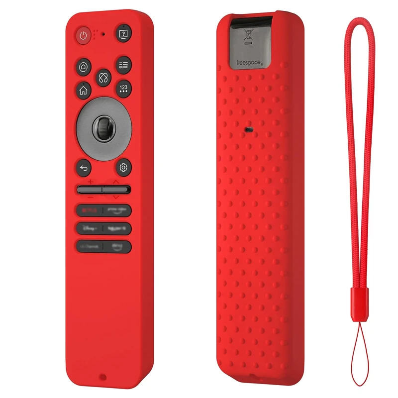 Hi Color Silicone Cover for LG MR25GA Protective Case Compatible with 2025 LG OLED Smart TV C5 B5 G5 M5 Series Remote MR25GA Cover (red)