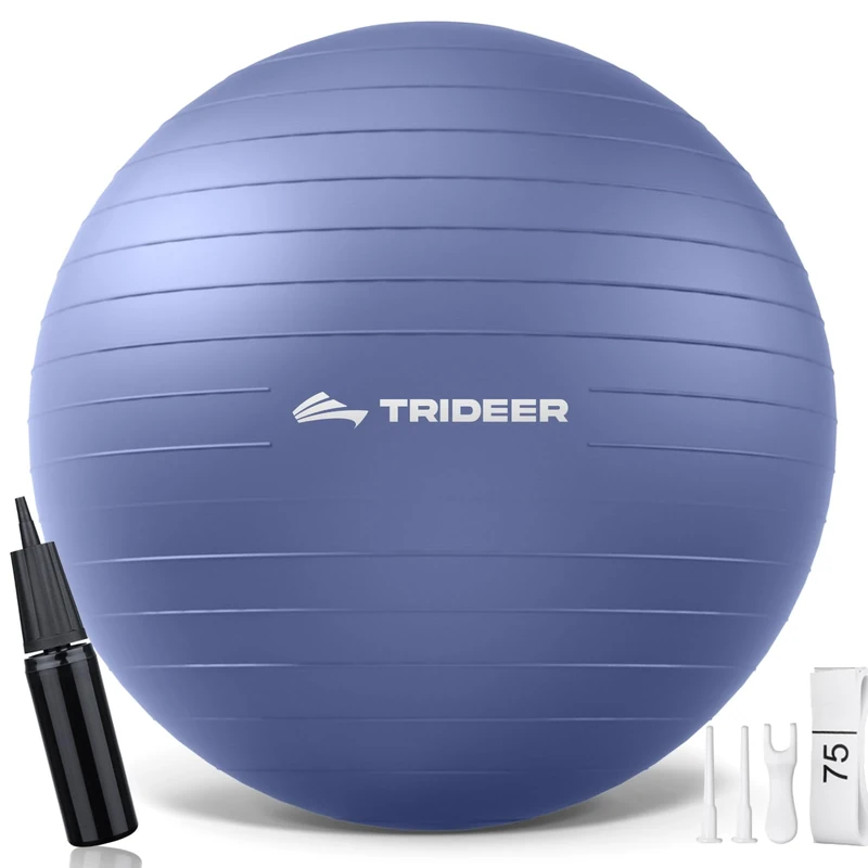 Trideer Exercise Ball Yoga Ball,Office Seating & Balance Ball Chair, Stability Ball for Pilates, Physical Therapy,Core Training & Balance Improvement & Stretching