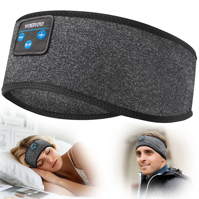 Voerou Bluetooth 5.4 Sleep Headband - Sweat-Resistant Wireless Earbuds