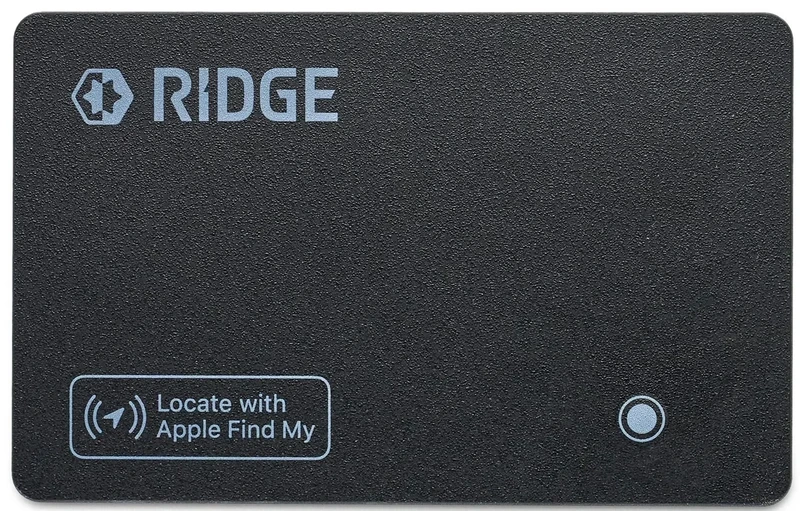 Ridge Wallet Tracker Card - Tile Slim Tracking Card Compatile with Apple Find My, Item Locator for Luggage Tags, Passports, Phone, IP68 Waterproof