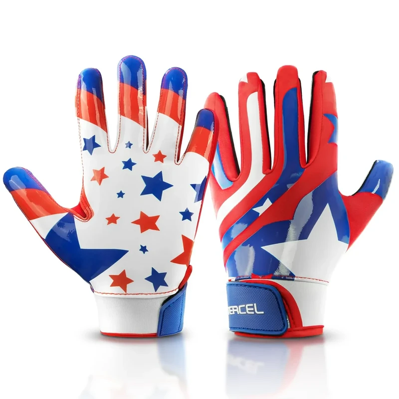 ATERCEL Youth Football Gloves Kids Sticky Receiver Gloves Grip Football Glove for Boys Girls