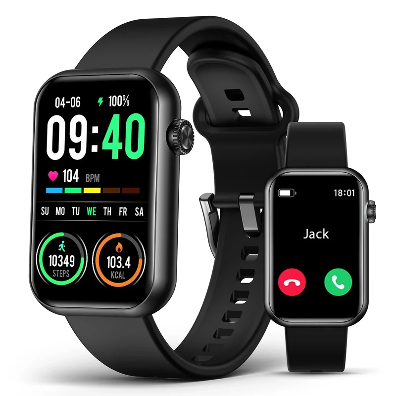 Smart Watch Fitness Tracker (Answer/Make Call), 24/7 Heart Rate Spo2 Blood Pressure Monitor Sleep Tracker, 114 Sports Modes Pedometer Calorie Step Tracker, Waterproof Activity Tracker for Women Men
