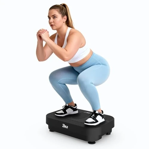 BBLD Vibration Plate Exercise Machine, 330LBS Capacity, 200 Adjustable Speeds for Lymphatic Drainage & Weight Loss, 10 Modes Whole Body Workout Platform (V97)