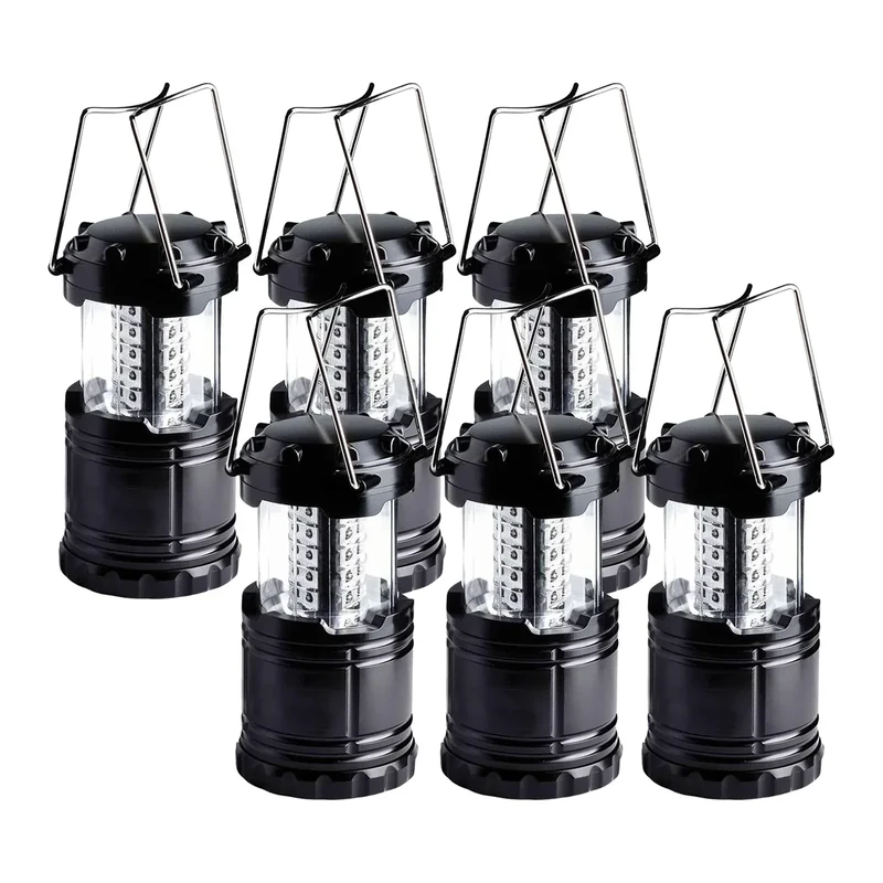 Lantern Collapsible Camping Light, Battery Operated Lanterns LED Super Bright for Power Outages Indoor Emergency Outdoor Camping Hiking Kit(LED- 6)